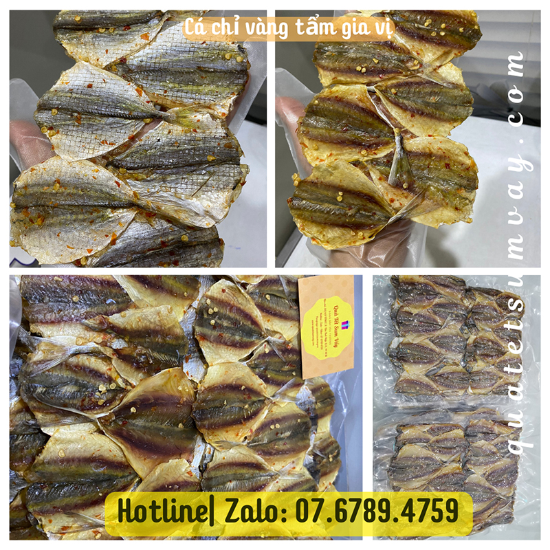 Khô cá chỉ vàng tẩm gia vị thơm ngon Bình Thuận