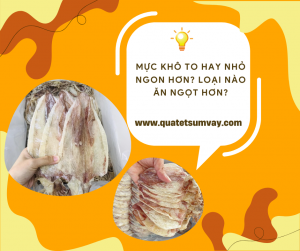 Mực khô to hay nhỏ ngon hơn? Loại nào ăn ngọt hơn?