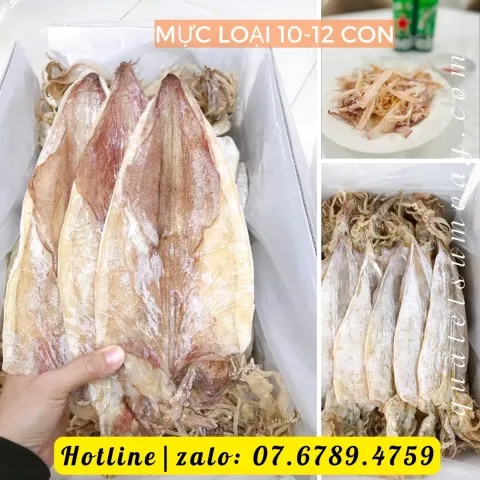 Mực Khô Loại 10 – 12 Con/Kg (500g)