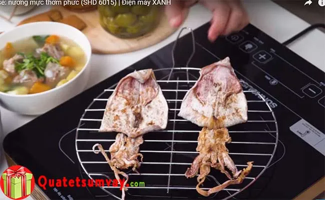 Hướng dẫn cách nướng khô mực bằng bếp hồng ngoại an toàn