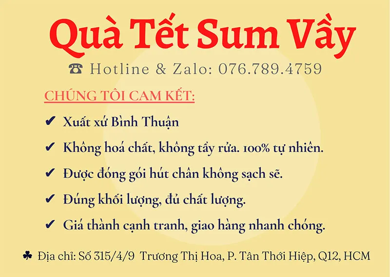 Quà Tết Sum Vầy Cam Kết