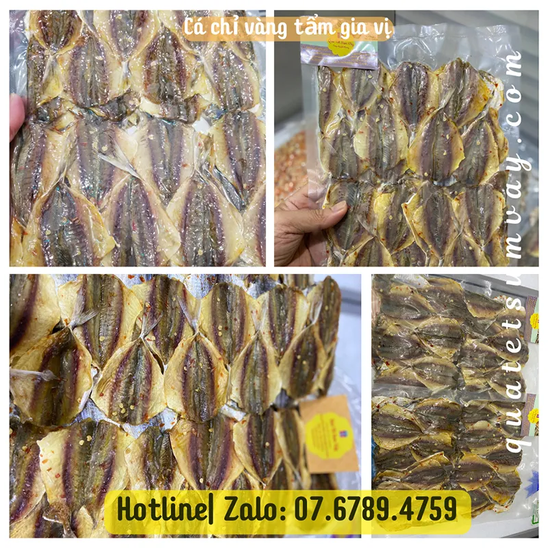 Khô cá chỉ vàng tẩm gia vị thơm ngon Bình Thuận