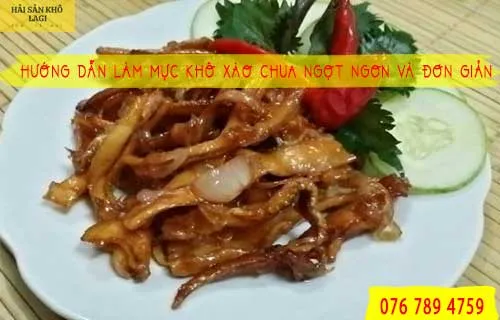Mực khô xào chua ngọt NGON và ĐƠN GIẢN