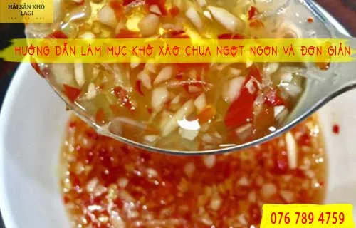 Tiến hành pha nước mắm chua ngọt