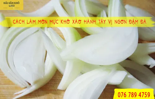 Mực khô xào hành tây