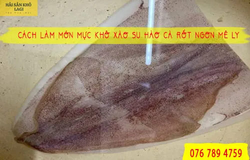 Mực khô xào su hào cà rốt