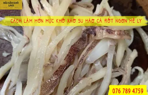 Mực khô xào su hào cà rốt