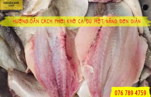 cách phơi khô cá đù một nắng