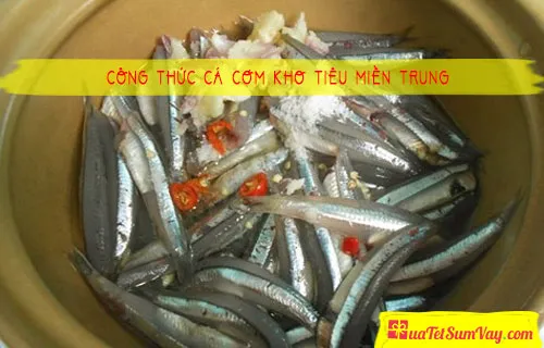 Công thức cá cơm kho tiêu miền trung