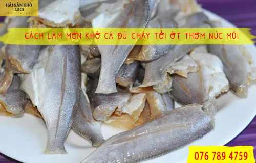 Khô cá đù cháy tỏi ớt