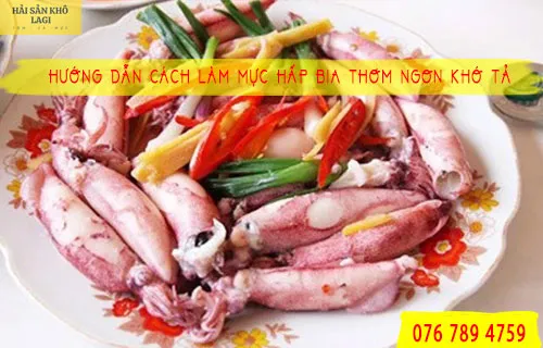 Mực hấp bia ngon khó tả
