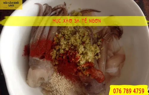 Mực xào sa tế