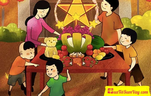 Bày cỗ trung thu