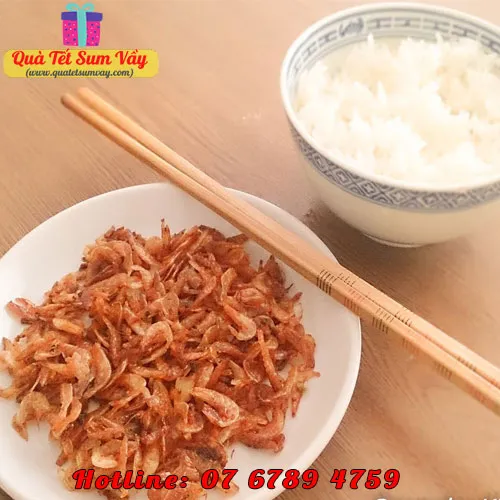 Tép khô rim mắm tỏi