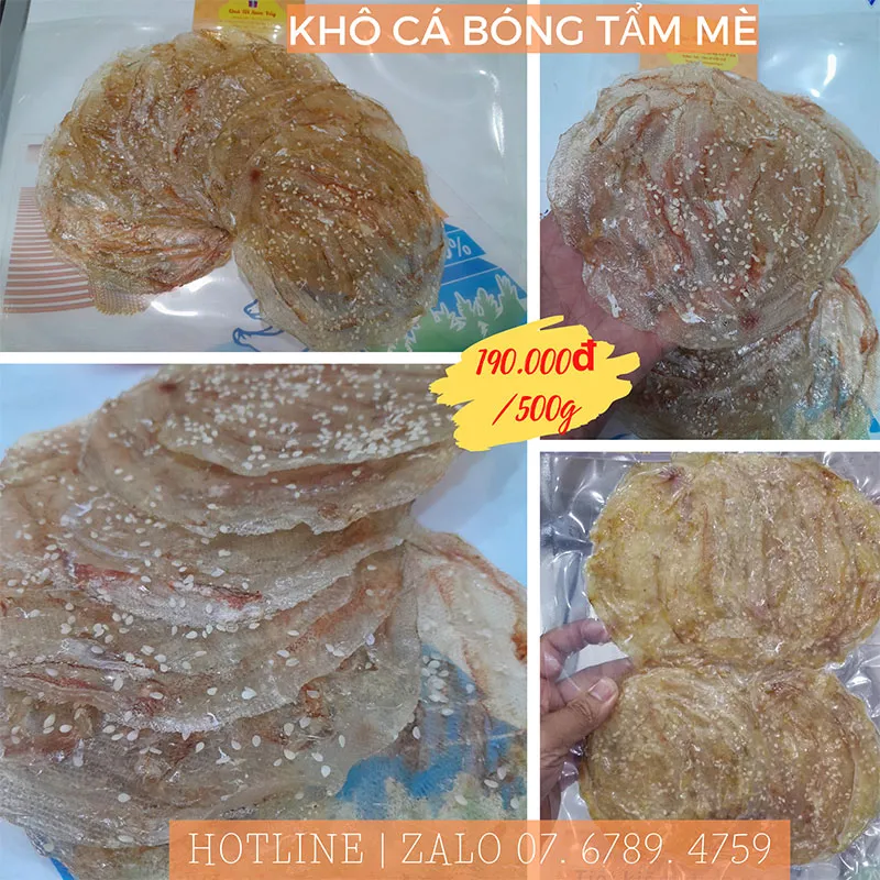 Bóng ép tẩm mè thơm ngon Bình Thuận