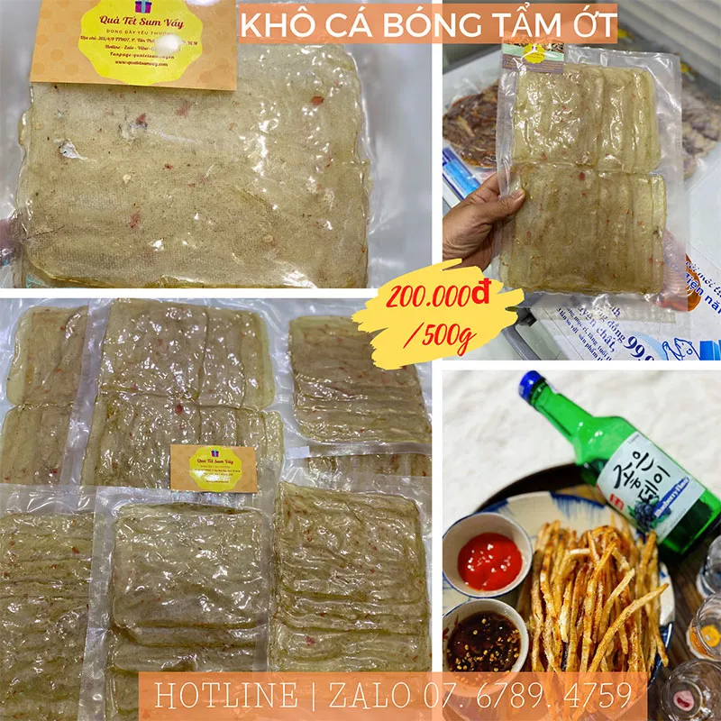 Bóng ép tẩm ớt thơm ngon Bình Thuận