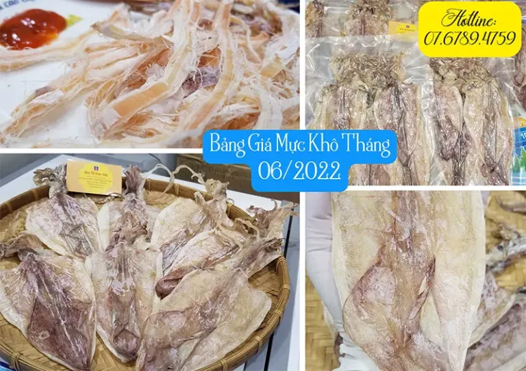 Giá Mực Khô Mới Nhất Tháng 6 – 2022 Các Loại Size
